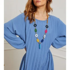 Jurk "Perouse" Blauw -Exporteren Mooie Look Winkel josefine jurk perouse blauw 3