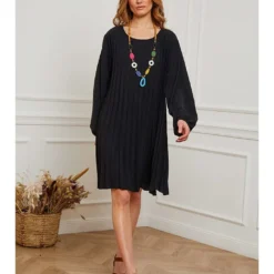 Jurk "Perouse" Zwart -Exporteren Mooie Look Winkel josefine jurk perouse zwart 4