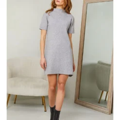 Jurk "Rockford" Grijs -Exporteren Mooie Look Winkel josefine jurk rockford grijs 4