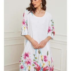 Linnen Jurk "Bouno" Wit