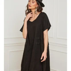 Linnen Jurk "Erbus" Zwart