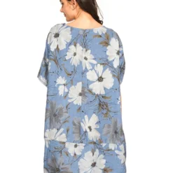 Linnen Jurk "Forget" Lichtblauw -Exporteren Mooie Look Winkel josefine linnen jurk forget lichtblauw 2