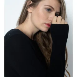 Kasjmieren Jurk "Susan" Zwart -Exporteren Mooie Look Winkel just cashmere kasjmieren jurk susan zwart 2