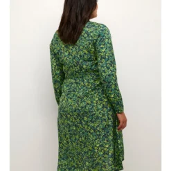 Jurk "Fina" Groen/meerkleurig -Exporteren Mooie Look Winkel kaffe curve jurk fina groen meerkleurig 5