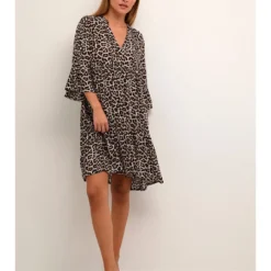 Kaffe Jurk "Isolde" Lichtbruin -Exporteren Mooie Look Winkel kaffe jurk isolde lichtbruin 3