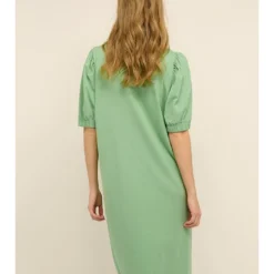 Kaffe Jurk "Linda" Groen -Exporteren Mooie Look Winkel kaffe jurk linda groen 3