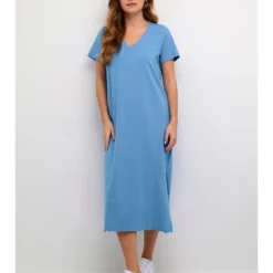 Kaffe Jurk "Mily" Lichtblauw -Exporteren Mooie Look Winkel kaffe jurk mily lichtblauw 2