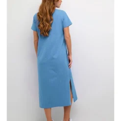 Kaffe Jurk "Mily" Lichtblauw -Exporteren Mooie Look Winkel kaffe jurk mily lichtblauw 3