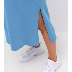 Kaffe Jurk "Mily" Lichtblauw -Exporteren Mooie Look Winkel kaffe jurk mily lichtblauw 4