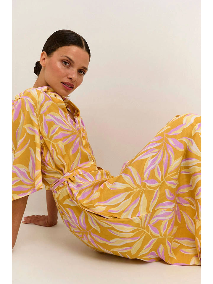 Kaffe Jurk "Safir" Geel 2 Kaffe Jurk "Safir" Geel - Afbeelding 2