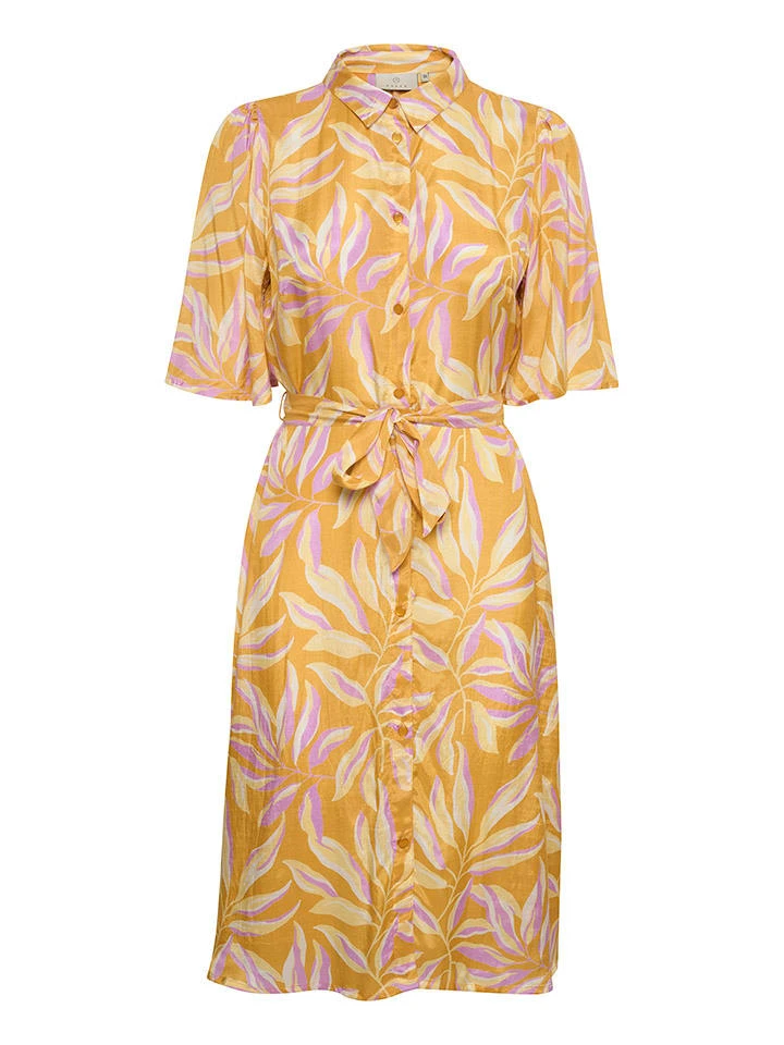 Kaffe Jurk "Safir" Geel 3 Kaffe Jurk "Safir" Geel - Afbeelding 3