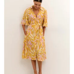 Kaffe Jurk "Safir" Geel