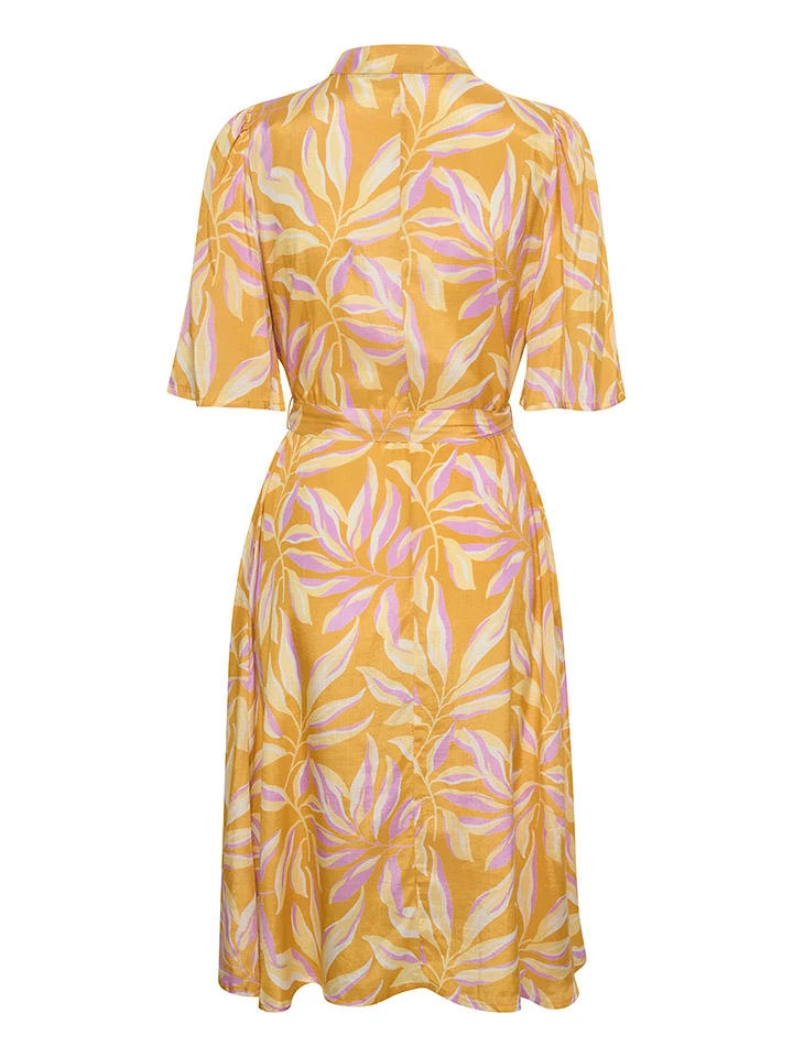 Kaffe Jurk "Safir" Geel 4 Kaffe Jurk "Safir" Geel - Afbeelding 4