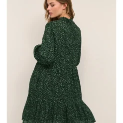 Kaffe Jurk "Sally" Groen/zwart -Exporteren Mooie Look Winkel kaffe jurk sally groen zwart 2