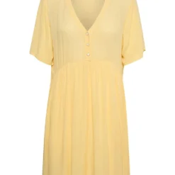 Kaffe Jurk "Tara" Geel -Exporteren Mooie Look Winkel kaffe jurk tara geel 3