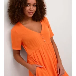 Kaffe Jurk "Tara" Oranje -Exporteren Mooie Look Winkel kaffe jurk tara oranje 3