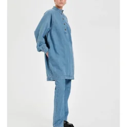 Jurk "Elta" Blauw -Exporteren Mooie Look Winkel karen by simonsen jurk elta blauw 2