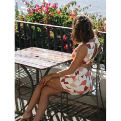 Jurk Wit/oranje -Exporteren Mooie Look Winkel la angels jurk wit oranje 2