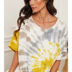 Jurk Crème/geel -Exporteren Mooie Look Winkel la compagnie du lin jurk creme geel 4