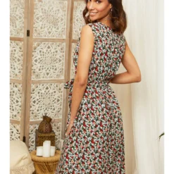 Jurk Aubergine/meerkleurig -Exporteren Mooie Look Winkel larmoire de suzette jurk aubergine meerkleurig 2