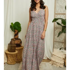 Jurk Donkerblauw/koraalrood