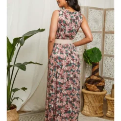 Jurk Kaki/lichtroze -Exporteren Mooie Look Winkel larmoire de suzette jurk kaki lichtroze 2