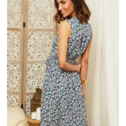 Jurk Lila/meerkleurig -Exporteren Mooie Look Winkel larmoire de suzette jurk lila meerkleurig 2