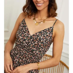 Jurk Zwart/oudroze -Exporteren Mooie Look Winkel larmoire de suzette jurk zwart oudroze 3