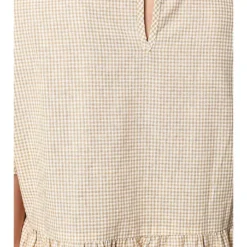 Linnen Jurk Beige/wit 9 Linnen Jurk Beige/wit -Exporteren Mooie Look Winkel le jardin du lin linnen jurk beige wit 4