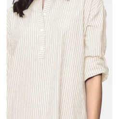 Linnen Jurk Crème/wit -Exporteren Mooie Look Winkel le jardin du lin linnen jurk creme wit 2