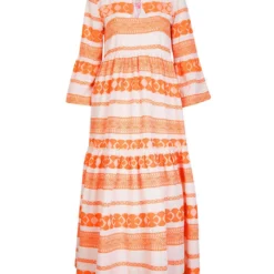 Jurk "Emine" Oranje/crème