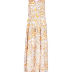 Jurk "Evje" Beige/oranje