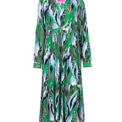 Jurk "Ruje" Lichtblauw/groen -Exporteren Mooie Look Winkel lieblingsstuck jurk ruje lichtblauw groen 3