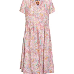 Jurk "Ruthie" Lichtroze/meerkleurig