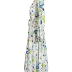 Jurk Wit/blauw/groen -Exporteren Mooie Look Winkel lieblingsstuck jurk wit blauw groen 6