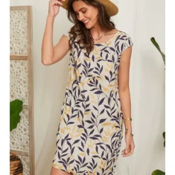 Linnen Jurk Donkerblauw/crème 7 Linnen Jurk Donkerblauw/crème -Exporteren Mooie Look Winkel lin passion linnen jurk donkerblauw creme 2