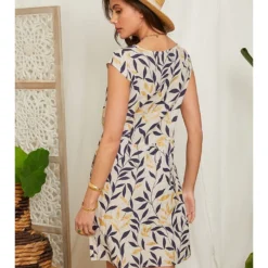 Linnen Jurk Donkerblauw/crème 8 Linnen Jurk Donkerblauw/crème -Exporteren Mooie Look Winkel lin passion linnen jurk donkerblauw creme 3