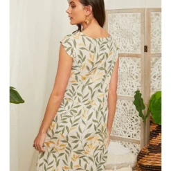 Linnen Jurk Kaki/crème 8 Linnen Jurk Kaki/crème -Exporteren Mooie Look Winkel lin passion linnen jurk kaki creme 3