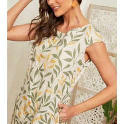 Linnen Jurk Kaki/crème 9 Linnen Jurk Kaki/crème -Exporteren Mooie Look Winkel lin passion linnen jurk kaki creme 4