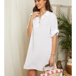 Linnen Jurk Wit