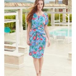 Jurk "Manila" Lichtblauw -Exporteren Mooie Look Winkel lisca jurk manila lichtblauw 2