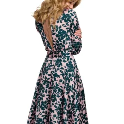 Jurk Groen/lichtroze/meerkleurig -Exporteren Mooie Look Winkel makover jurk groen lichtroze meerkleurig 1