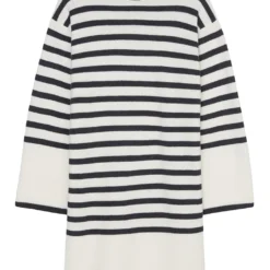 Marc O'Polo Gebreide Jurk Wit/donkerblauw