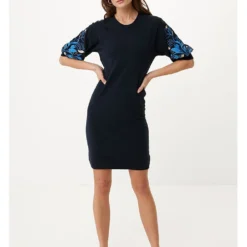 MEXX Gebreide Jurk Donkerblauw