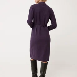 MEXX Gebreide Jurk Paars -Exporteren Mooie Look Winkel mexx gebreide jurk paars 2