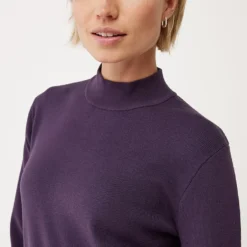 MEXX Gebreide Jurk Paars -Exporteren Mooie Look Winkel mexx gebreide jurk paars 3