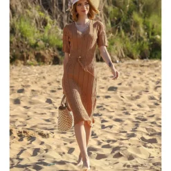 Gebreide Jurk Lichtbruin