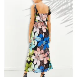 Jurk Blauw/lichtroze/zwart -Exporteren Mooie Look Winkel milan kiss jurk blauw lichtroze zwart 2