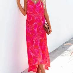 Jurk Fuchsia/meerkleurig