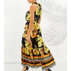 Jurk Geel/zwart -Exporteren Mooie Look Winkel milan kiss jurk geel zwart 2